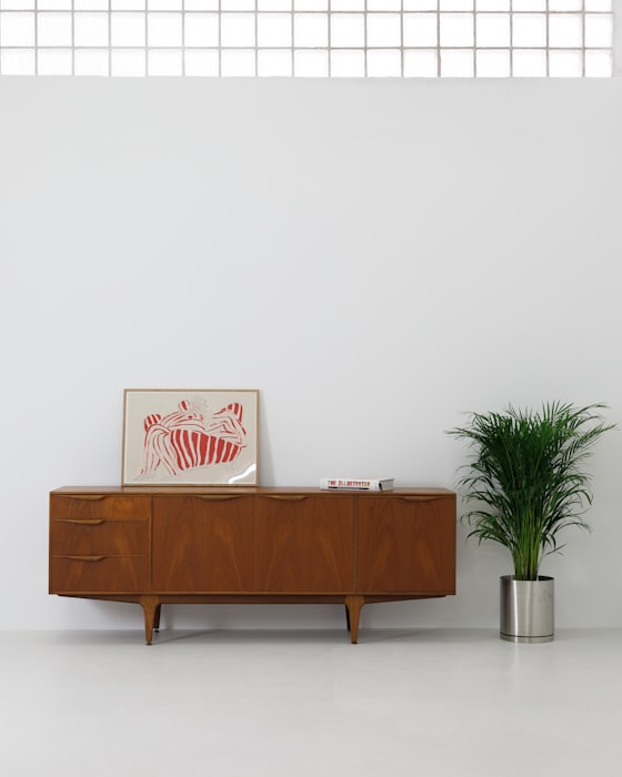 Teak sideboard, four drawers